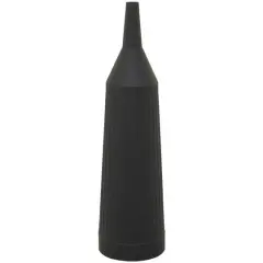 Black Metal Grooved Vase 8" x 8" x 30"