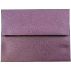 JAM Paper 4.375" x 5.75" Metallic Invitation Envelopes, 25ct. Ruby Purple Stardream