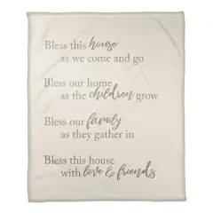 50" x 60" Bless This House Coral Fleece Blanket
