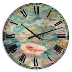 Designart 'Flower Shower Ii Cabin Wall Clock