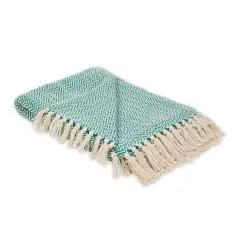 DII&reg; Handloom Chevron Throw Teal