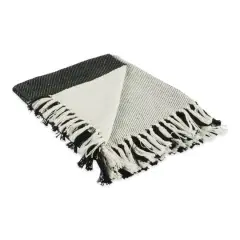 DII&reg; Black Four Square Woven Throw