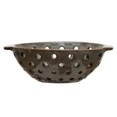 Hello Honey&reg; 8" Brown Glazed Stoneware Berry Bowl
