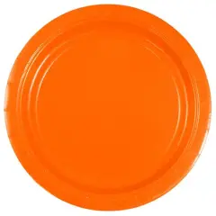 JAM Paper 7" Paper Party Plates, 50ct. Orange