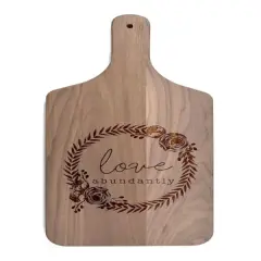 Love Abundantly 8" x 17" Walnut Paddle Cutting Board