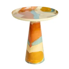 Hello Honey&reg; Multicolor Vibrant Mosaic Enameled Metal Table