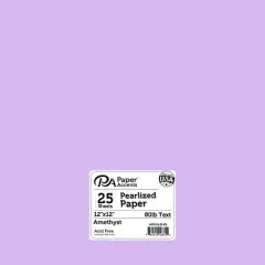 PA Paper&trade; Accents 12" x 12" 80lb. Pearlized Paper, 25 Sheets Amethyst