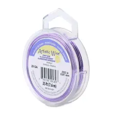 Artistic Wire&reg; 20 Gauge Silver Plated Tarnish Resistant Colored Copper Craft Wire, 25ft. Amethyst