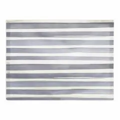 Watercolor Stripe Cotton Twill Placemat Blue/White
