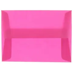 JAM Paper A6 Translucent Vellum Envelopes, 25ct. Magenta