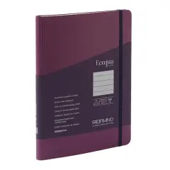 Fabriano&reg; EcoQua Plus A5 Lined Hidden Spiral-Bound Notebook Wine
