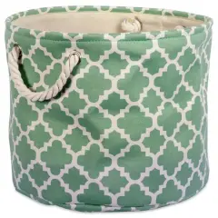 DII&reg; Medium Round Polyester Lattice Bin Bright Green