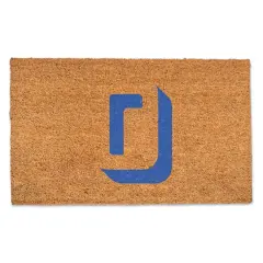Blue Shadow Monogram Natural Coir Doormat O