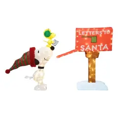 Peanuts 42" Snoopy & Woodstock Christmas Letter Scene Yard D&eacute;cor