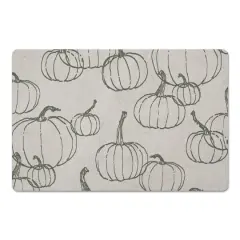 Gray Multi Pumpkin Pattern Floor Mat
