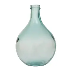 Blue Recycled Glass Handmade Spanish Vase 11" x 11" x 17"