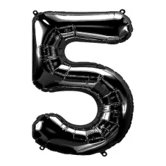 34" Black Number Foil Balloon 5