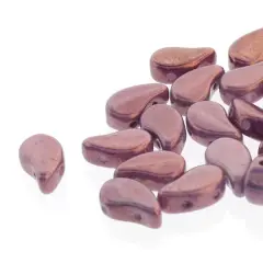 The Beadsmith&reg; Paisley Duo 2-Hole Czech Glass Teardrop Beads, 8mm Purple Vega