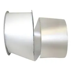 JAM Paper 2.5" x 100yd. Plastic Florentine Ribbon White