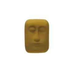 6" Latex Glaze Stoneware Planter with Face