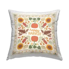 Stupell Industries Happy Harvest Pattern Outdoor Printed Pillow