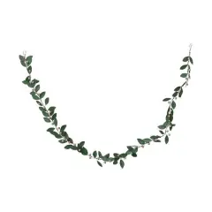 Hello Honey&reg; 6ft. Green & Antique Pink Painted Metal Leaf & Berry Garland