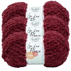 3 Pack Lion Brand&reg; Go For Fleece Sherpa Yarn Merlot