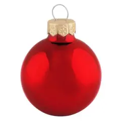 Whitehurst 28ct. 2" Shiny Glass Ball Ornaments Red