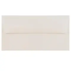 JAM Paper 3.825" x 7.5" Bright White Wove Monarch Strathmore Invitation Envelopes, 50ct.