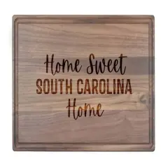 Home Sweet State Home 17" x 11" Walnut Cutting Board South Carolina