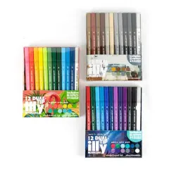 Art 101 Dual-Tip Illy Markers, 3 Packs of 12