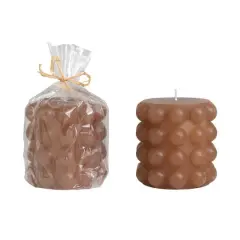 Hello Honey&reg; Unscented Hobnail Pillar Candle