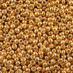 John Bead 11/0 Miyuki Glass Seed Beads, 13g Galvanized Gold