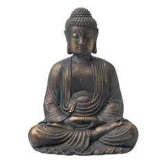 Glitzhome&reg; 23" Meditating Buddha Statue