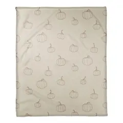 Dusty Rose Mini Pumpkin Patterned Coral Fleece Blanket