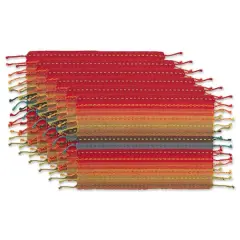 DII&reg; Spice Tonal Stripe With Fringe Placemats, 6ct.