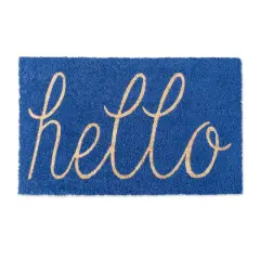 DII&reg; Hello Doormat Blue