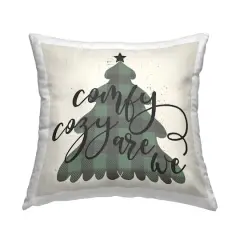 Stupell Industries Comfy Cozy Are We Plaid Tree Throw Pillow
