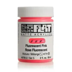 Golden&reg; 2oz. SoFlat Matte Acrylic Paint Fluorescent Pink
