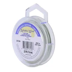 Artistic Wire&reg; 20 Gauge Silver Plated Tarnish Resistant Colored Copper Craft Wire, 25ft. White
