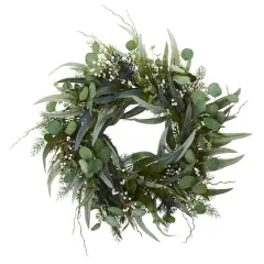 24'' Eucalyptus & Mixed Greens Wreath