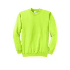 Port & Company&reg; Core Fleece Crewneck Sweatshirt Neon Yellow