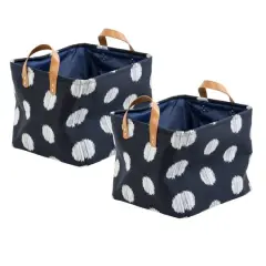 Honey Can Do Coastal Collection Canvas Scribble Tote Set