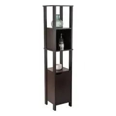 Organize It All 67" Espresso 5-Shelf Ambassador High Cabinet