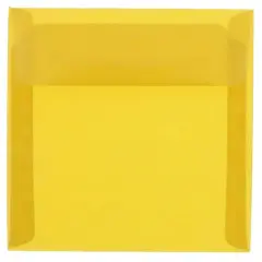 JAM Paper 8.5" x 8.5" Translucent Vellum Invitation Envelopes, 50ct. Gold
