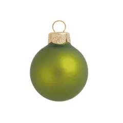 Whitehurst 8ct. 3.25" Matte Glass Ball Christmas Ornaments Kiwi