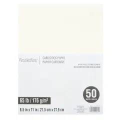 8.5" x 11" Cardstock Paper by Recollections&trade;, 50 Sheets White Dove