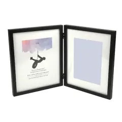 Simply Essentials&trade; 5" x 7" Black Hinged Frame with Mat by Studio D&eacute;cor&reg;