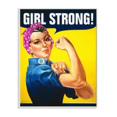 Stupell Industries Girl Strong Vintage Woman Wall Plaque