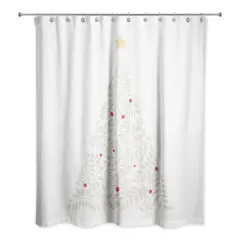Leafy Christmas Tree Shower Curtain